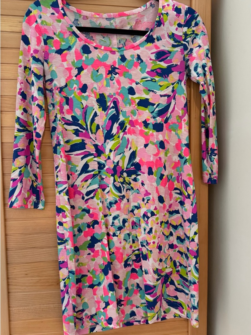 Lilly Pulitzer Pastel Floral Scoop Neck Top - Pink, Blue & Green